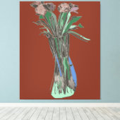 Toile Art Mur Triptyque ImparfaitFleurs encore en fleurs (Insitu (Plancher de Bois))
