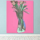Toile Art Mur Triptyque ImparfaitFleurs encore en fleurs (Insitu (Plancher de Bois))