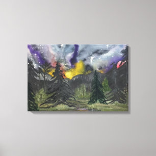 Toile Art mystique de la montagne