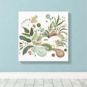 Toile Art naturel Plante Abstrait - Jardin (Insitu (Plancher de Bois))