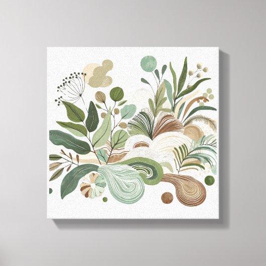 Toile Art naturel Plante Abstrait - Jardin (Recto)