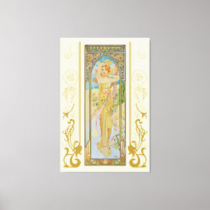 Toile Art Nouveau Alphonse Mucha La luminosité du jour