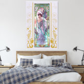 Toile Art Nouveau Alphonse Mucha Soirée Contemplation (Insitu(Chambre))