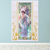 Toile Art Nouveau Alphonse Mucha Soirée Contemplation (Insitu (Plancher de Bois))