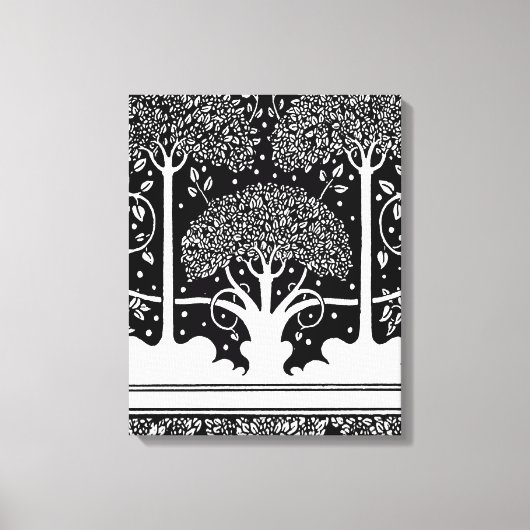Toile Art Nouveau Tree Beardsley Motif (Recto)