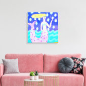 Toile Art numérique Abstrait de sirène rose (Insitu(Salon))