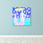 Toile Art numérique Abstrait de sirène rose (Insitu (Plancher de Bois))