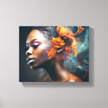 art numérique abstrait orange féminin