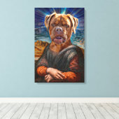 Toile Art numérique - BULLDOG MONA LISA (Insitu (Plancher de Bois))