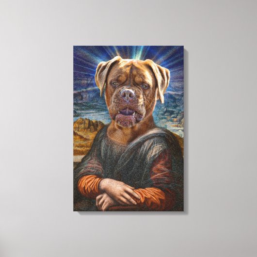 Toile Art numérique - BULLDOG MONA LISA (Recto)
