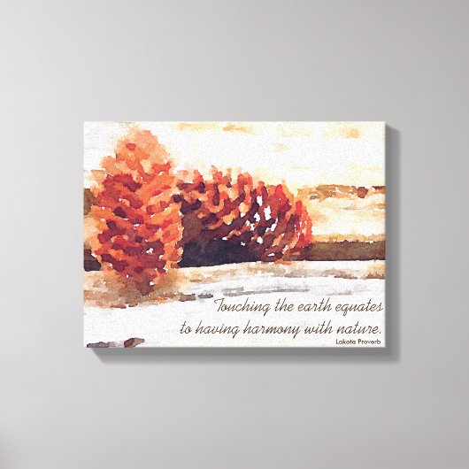 Toile Art numérique de cônes de pin à brosse (Recto)