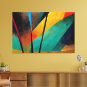 Toile Art numérique de l'Abstrait orange et noir pour to (Insitu(Salon))