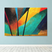 Toile Art numérique de l'Abstrait orange et noir pour to (Insitu (Plancher de Bois))