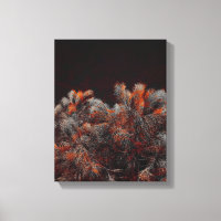 Art numérique de pin avec taches de couleur orange