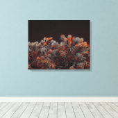 Toile Art numérique de pin avec taches de couleur orange (Insitu (Plancher de Bois))