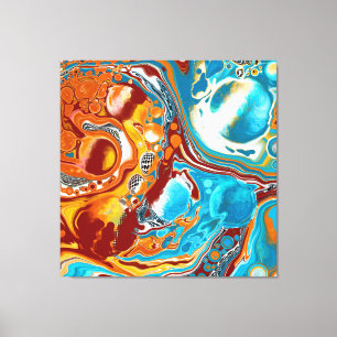 Toile Art numérique liquide de lisses planétaire