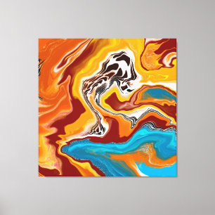 Toile Art numérique liquide de lisses planétaire