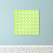 Toile Art numérique moderne, cool, pois vert citron. (Insitu (Plancher de Bois))