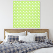 Toile Art numérique moderne, cool, pois vert citron. (Insitu(Chambre))