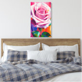 Toile Art numérique moderne rose rose simple rose rose (Insitu(Chambre))