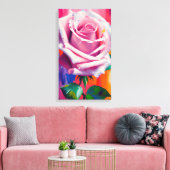 Toile Art numérique moderne rose rose simple rose rose (Insitu(Salon))