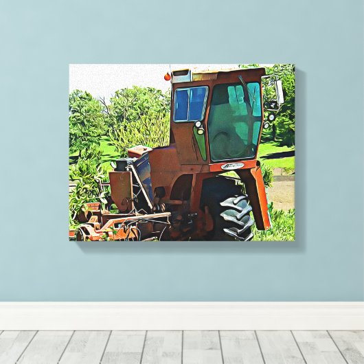 Toile Art numérique Moyen-Ouest Tractor Canvas (Insitu (Plancher de Bois))