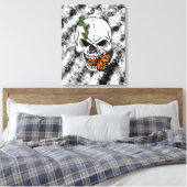 Toile Art numérique papillon crâne et monarque (Insitu(Chambre))