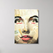 Toile Art numérique unique d'Artsy | Jolie Dame Abstrait (Recto)