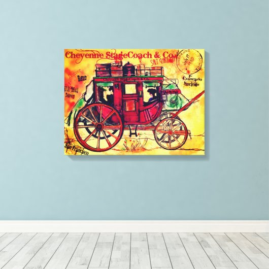 Toile Art Old West Stagecoach (Insitu (Plancher de Bois))