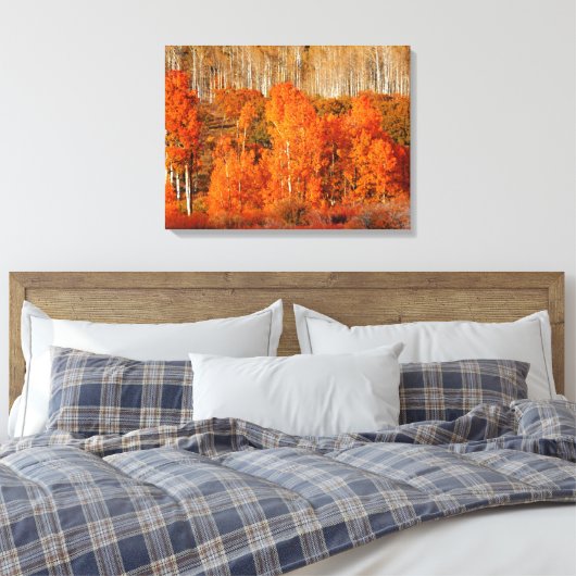 Toile Art Orange Aspen Automne Automne Canvas Art Imprim (Insitu(Chambre))