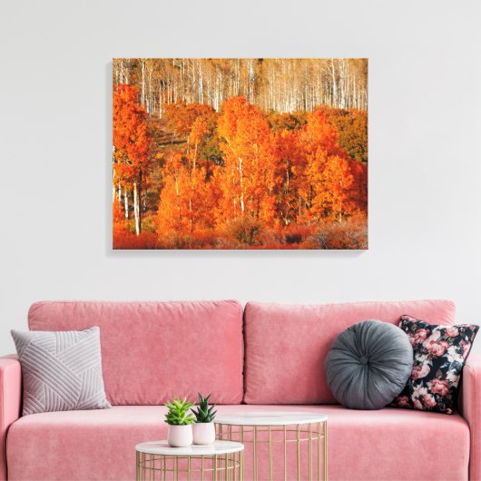 Toile Art Orange Aspen Automne Automne Canvas Art Imprim (Insitu(Salon))