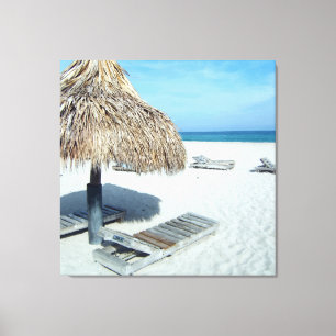 Toile Art pittoresque tropical de cabane de plage