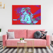 Toile Art Pop Amérindien (Insitu(Salon))