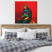 Toile Art Pop Amérindien Cherokee (Insitu(Chambre))