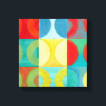 Toile Art Pop brillant avec cercles et Carré<br><div class="desc">Fluorescent n'est plus seulement pour les lumières comme le prouve cette oeuvre d'art pop merveilleusement brillante. Cette impression est un mélange de grilles carrés avec des cercles colorés à l'intérieur. Si vous aimez l'art abstrait,  vous adorerez cette impression !</div>