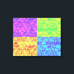 Toile Art pop bulles arc-en-ciel<br><div class="desc">Motif bulles de savon pop art en couleurs arc-en-ciel</div>