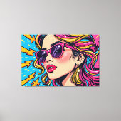 Toile Art Pop Glam Electrique - Dynamic Retro 80's (Recto)