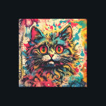 Toile Art Pop vintage, Style Louis Wain, Beau Chat<br><div class="desc">Art Pop vintage,  Style Louis Wain,  Beau Chat</div>