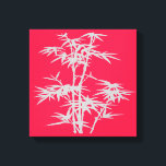 Toile Art pop zen bambou rose art asiatique<br><div class="desc">Un design simple zen de bambou dans le style asiatique japonais contre un arrière - plan pop art rose entièrement personnalisable. Ce design simple aurait l'air parfait contre une couleur vive ou foncée. Apportez une bonne énergie Chi et un bon feng shui dans votre maison ou bureau avec ce design....</div>