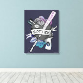 Toile Art "putréfié" de tatouage du peloton | Harley (Insitu (Plancher de Bois))