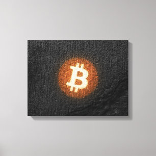 Toile Art Résilient Bitcoin (Sur Mur Noir HD)