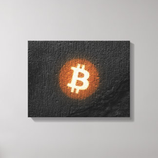 Toile Art Résilient Bitcoin (Sur Mur Noir HD)