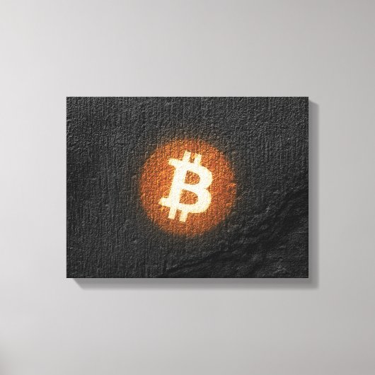 Toile Art Résilient Bitcoin (Sur Mur Noir HD) (Recto)