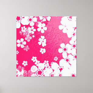Toile Art rose chaud grunge arrière - plan motif