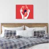 Toile Art Rouge flamenco (Insitu(Chambre))