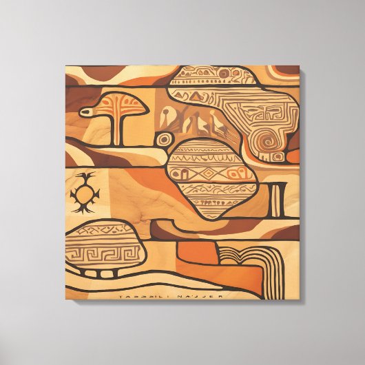 Toile art rupestre antique (Recto)