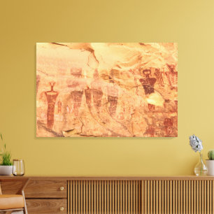 Toile Art rupestre de Sego Canyon Utah Pictogramme