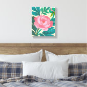 Toile Art Stylisé Peony Blossom (Insitu(Chambre))