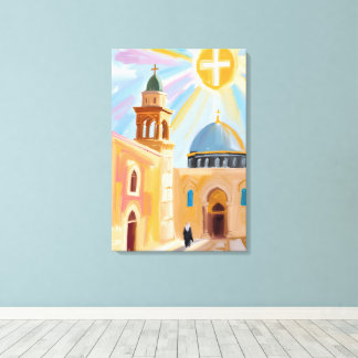 Toile Art Sunlit Middle Eastern Church Art Imprimer Art