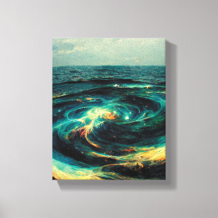 Toile Art surréaliste Une Galaxie Océanique